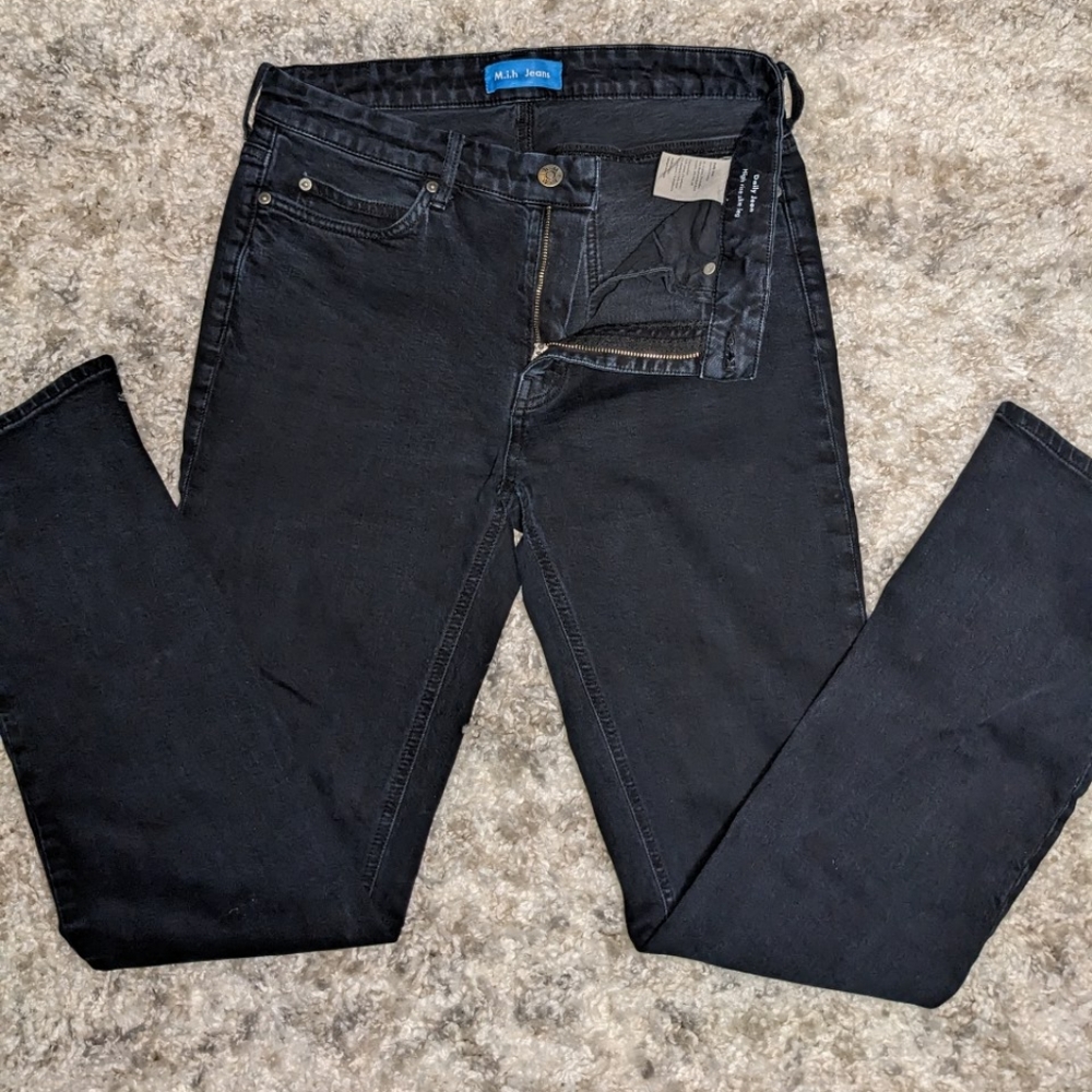 M.i.h. Daily Jean high rise slim leg size 30 marble overdye (dark wash)